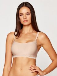 Chantelle Biustonosz top Soft Stretch C16A20 Beżowy. Brązowe biustonosze Chantelle, s, bez wzorów, z syntetyku, bez kołnierzyka, bez ramiączek. Za 189.99 zł.