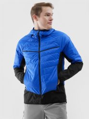 4F Kurtka puchowa trekkingowa z wypełnieniem Primaloft Black Insulation Eco męska - niebieska XL. Niebieskie kurtki męskie 4F, l, bez wzorów, z dzianiny, klasyczne, bez kaptura. W wyprzedaży za 199.99 zł.