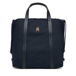 Plecak Tommy Hilfiger. Niebieskie plecaki damskie Tommy Hilfiger, bez wzorów, z nylonu. Za 489.99 zł.