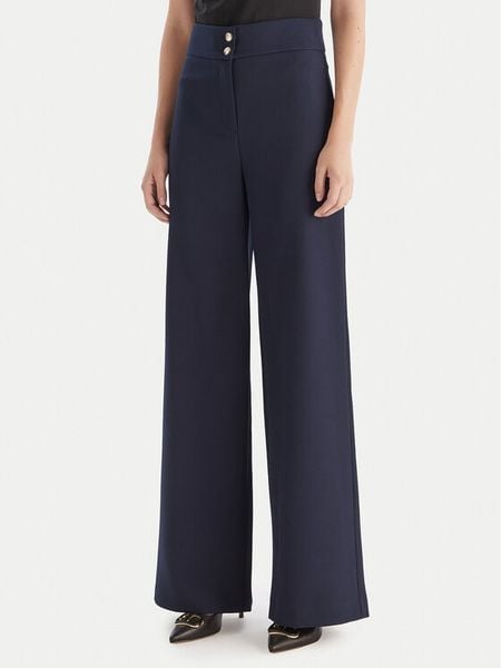 Maryley Spodnie materiałowe 25IB680/M17 Granatowy Regular Fit. Niebieskie spodnie materiałowe damskie Maryley, bez wzorów, z materiału. Za 319.99 zł.