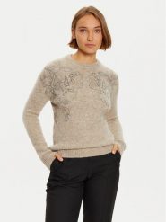 Marciano Guess Sweter 4BGR44 5786Z Brązowy Regular Fit. Brązowe swetry nierozpinane damskie Marciano Guess, l, z aplikacjami, z syntetyku, bez kołnierzyka, bez ramiączek. Za 949.99 zł.