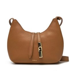 Torebka Furla. Brązowe listonoszki damskie Furla, bez wzorów, bez dodatków. Za 909.99 zł.