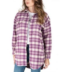 LEE 90S WORKWEAR OVERSHIRT DAMSKA KOSZULA DARK PLUM L46VAU33 112321189. Koszule damskie Lee, l, bez wzorów, bez kołnierzyka, bez ramiączek. Za 199.99 zł.