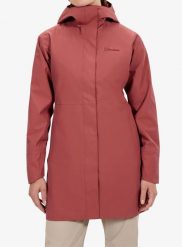 Parka przeciwdeszczowa damska Berghaus Omeara Long Shell Jacket. Czerwone parki damskie Berghaus, l, bez wzorów, bez kaptura. Za 775.49 zł.