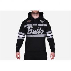 Bluza sportowa męska Mitchell & Ness Chicago Bulls. Czarne bluzy sportowe męskie Mitchell & Ness, m, bez wzorów, z kapturem. Za 676.00 zł.
