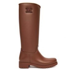 Kalosze Max Mara. Brązowe kalosze damskie Max Mara, bez wzorów, bez zapięcia. Za 2,349.00 zł.