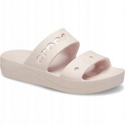 Klapki Dla Dorosłych Crocs Baya Platform. Brązowe klapki męskie Crocs, bez wzorów, z materiału, bez zapięcia. Za 139.99 zł.