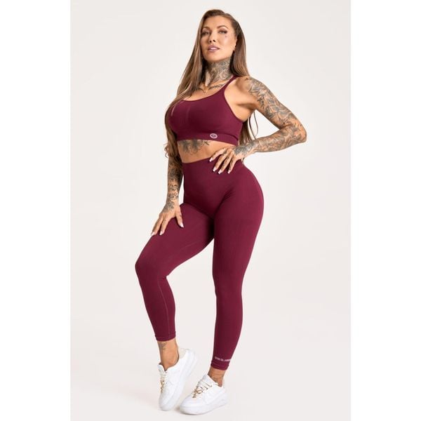 Legginsy fitness damskie Gym Glamour push up 2.0. Czerwone legginsy damskie GYM GLAMOUR, bez wzorów. Za 169.99 zł.