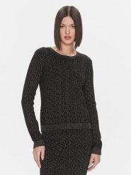 Liu Jo Sweter MF3431 MA49I Czarny Regular Fit. Czarne swetry nierozpinane damskie Liu Jo, s, bez wzorów, z wiskozy, bez kołnierzyka, bez ramiączek. Za 799.99 zł.