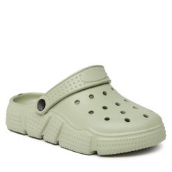 Klapki CRUZ. Zielone klapki damskie CRUZ, bez wzorów, bez obcasa, bez zapięcia. Za 139.99 zł.
