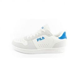Buty do chodzenia męskie Fila Netforce. Białe buty sportowe męskie Fila, bez wzorów, z materiału, bez zapięcia, trekkingowe. Za 139.00 zł.