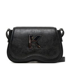 Torebka Karl Lagerfeld Jeans. Czarne listonoszki damskie Karl Lagerfeld Jeans, bez wzorów, z jeansu, bez dodatków. Za 489.99 zł.