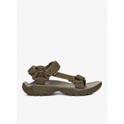 Sandały turystyczne męskie Teva Terra Fi 5 Universal. Zielone sandały męskie Teva, bez wzorów, sportowe, bez zapięcia. Za 335.99 zł.