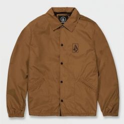 Kurtka Volcom Skate Vitals Jkt Brązowa. Brązowe kurtki męskie Volcom, bez wzorów, bez kaptura. Za 380.66 zł.