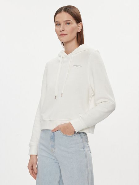 Tommy Hilfiger Bluza 1985 WW0WW40274 Écru Relaxed Fit. Bluzy damskie Tommy Hilfiger, l, bez wzorów, z bawełny, bez ramiączek, bez kaptura. Za 649.99 zł.