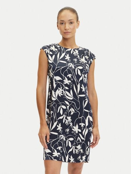 Tatuum Sukienka codzienna Zimona 1 T2508.207 Granatowy Relaxed Fit. Niebieskie sukienki damskie Tatuum, na co dzień, bez wzorów, z syntetyku, bez kołnierzyka, bez ramiączek, proste. Za 319.99 zł.