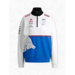 Bluza męska Hugo Boss Racing Bulls Męska Vcarb Rp Team Sweter Biały Biały. Białe bluzy sportowe męskie Hugo Boss, m, bez wzorów, eleganckie, bez kołnierzyka, bez ramiączek. Za 297.99 zł.