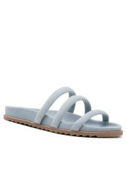JENNY Klapki HALY KL-KH9305-2 Błękitny. Niebieskie klapki damskie Jenny, bez wzorów, z materiału, bez obcasa, bez zapięcia. Za 119.99 zł.
