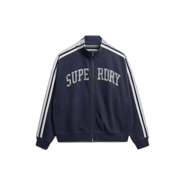 Bluza damska Superdry Athletic Essentials. Niebieskie bluzy damskie Superdry, l, bez wzorów, z dresówki, vintage, bez ramiączek, bez kaptura. Za 476.30 zł.
