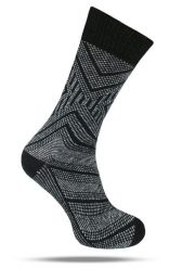 Ciepłe Wełniane Skarpetki Zimowe - Czarne ze Wzorem. Czarne skarpety męskie His Story, bez wzorów, z elastanu. Za 39.99 zł.