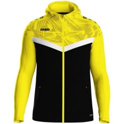 Bluza dresowa z kapturem zapinana na zamek Jako Iconic. Czarne bluzy damskie Jako, xl, bez wzorów, z dresówki, bez ramiączek, z kapturem. Za 386.50 zł.