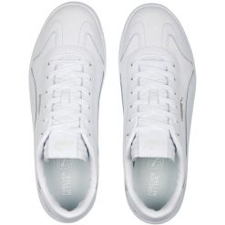 Męskie Buty Sportowe Club 5v5 Z Powlekanej Skóry. Białe buty zimowe męskie Puma, bez wzorów, ze skóry, bez obcasa, bez zapięcia. Za 367.99 zł.