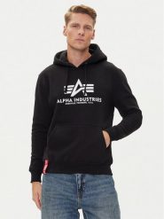 Alpha Industries Bluza Basic 178312 Czarny Regular Fit. Czarne bluzy męskie Alpha Industries, m, bez wzorów, z bawełny, bez ramiączek, bez kaptura. Za 199.99 zł.