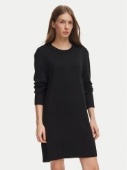 BOSS Sukienka dzianinowa 50569849 Czarny Regular Fit. Czarne sukienki damskie Boss, l, bez wzorów, z dzianiny, bez kołnierzyka, bez ramiączek. Za 799.99 zł.