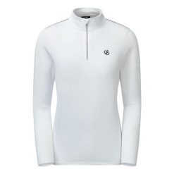 Bluza narciarska damska Lowline II z suwakiem. Szare bluzy damskie Dare 2B, na zimę, bez wzorów, z elastanu, sportowe, bez ramiączek, bez kaptura. W wyprzedaży za 119.99 zł.