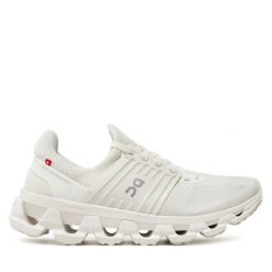 Buty do biegania On. Białe obuwie sportowe damskie On, bez wzorów, bez zapięcia, do biegania. Za 759.99 zł.