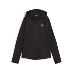 Damska rozpinana bluza EVOSTRIPE z kapturem PUMA Black. Czarne bluzy damskie Puma, na zimę, l, bez wzorów, bez ramiączek, z kapturem. Za 225.99 zł.