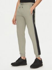 Guess Spodnie dresowe Z2YB09 KB3P2 Zielony Regular Fit. Zielone spodnie sportowe męskie Guess, l, z aplikacjami, z bawełny. Za 239.99 zł.
