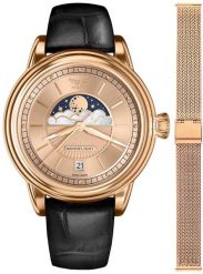 Zegarek damski Aviator V.1.33.2.260.4BM-SET różowe złoto. Czerwone zegarki damskie AVIATOR, złote. Za 3,388.90 zł.