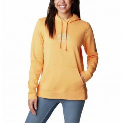Bluza Turystyczna z kapturem Damska Columbia Trek Graphic Hoodie. Brązowe bluzy damskie Columbia, xs, bez wzorów, sportowe, bez ramiączek, z kapturem. Za 273.99 zł.