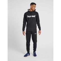 Bluza do piłki ręcznej męska Hummel Cotton Logo z kapturem. Czarne bluzy męskie Hummel, m, bez wzorów, z kapturem, do piłki ręcznej. Za 212.90 zł.