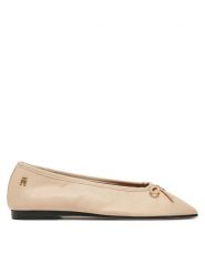 Tommy Hilfiger Baleriny Soft Leather Ballerina Bow FW0FW08355 Różowy. Czerwone balerinki damskie Tommy Hilfiger, bez wzorów, ze skóry, bez obcasa, bez zapięcia. Za 259.99 zł.
