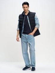 Koszulka męska v-neck z bawełny supima granatowa Supiclassicov 403. Niebieskie t-shirty męskie BIG STAR, l, bez wzorów, z bawełny, bez kołnierzyka, bez ramiączek. Za 119.99 zł.