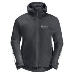 Męska Kurtka Morobbia. Czarne kurtki męskie Jack Wolfskin, l, bez wzorów, z materiału, z kapturem. Za 614.99 zł.