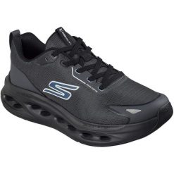 Buty sportowe męskie Skechers Max Cushioning Glide step T. Czarne buty sportowe męskie Skechers, bez wzorów, bez zapięcia, na fitness i siłownię. Za 590.00 zł.