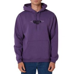 Bluza sportowa męska Volcom Gothstone. Fioletowe bluzy sportowe męskie Volcom, m, bez wzorów, z bawełny, bez kaptura. W wyprzedaży za 313.65 zł.