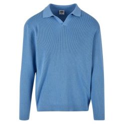 Oversizowy, prążkowany sweter z długim rękawem Urban Classics. Niebieskie swetry męskie Urban Classics, m, bez wzorów, prążkowane, bez kołnierzyka, bez ramiączek. Za 275.00 zł.