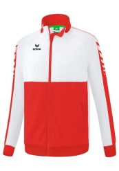 Kurtka treningowa Erima Six Wings Junior wielokolorowa. Niebieskie kurtki męskie Erima, bez wzorów, z materiału, klasyczne, bez kaptura. Za 267.99 zł.