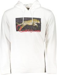Cavalli Class BIAŁA BLUZA MĘSKA BEZ ZAMKU KLASY CAVALLI S. Białe bluzy męskie Cavalli Class, m, bez wzorów, bez ramiączek, bez kaptura. Za 189.40 zł.