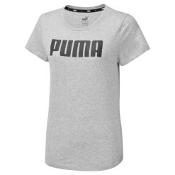 T-shirt z krótkim rękawem damski Puma ESS. Białe t-shirty damskie Puma, s, bez wzorów, sportowe, bez kołnierzyka, bez ramiączek. Za 67.99 zł.