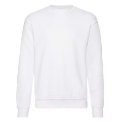 Męska Klasyczna Bluza Wkładana Przez Głowę. Białe bluzy męskie fruit of the loom, m, bez wzorów, klasyczne, bez ramiączek, bez kaptura. Za 57.99 zł.