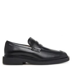 Półbuty Calvin Klein. Czarne półbuty męskie Calvin Klein, bez wzorów, bez obcasa, bez zapięcia. Za 649.99 zł.