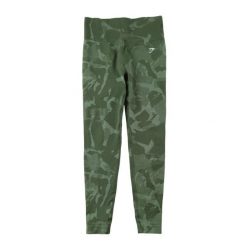 Second life - Legginsy damskie Gymshark do jogi zielone - Jak nowy. Zielone legginsy damskie GYMSHARK, bez wzorów, z materiału. Za 106.46 zł.