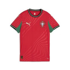 Damska koszulka domowa drużyny kobiet Portugalia 2025 PUMA. Czerwone bluzki damskie Puma, xl, bez wzorów, sportowe, bez kołnierzyka, bez ramiączek. Za 419.00 zł.