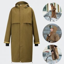 Weathergoods Sweden Imbris płaszcz przeciwdeszczowy L ciemnozielony. Brązowe płaszcze damskie WEATHER GOODS, l, bez wzorów, z materiału, eleganckie, bez kołnierzyka, bez kaptura. Za 926.60 zł.