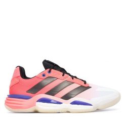 Buty halowe adidas. Czerwone buty sportowe męskie Adidas, bez wzorów, bez zapięcia. Za 699.99 zł.